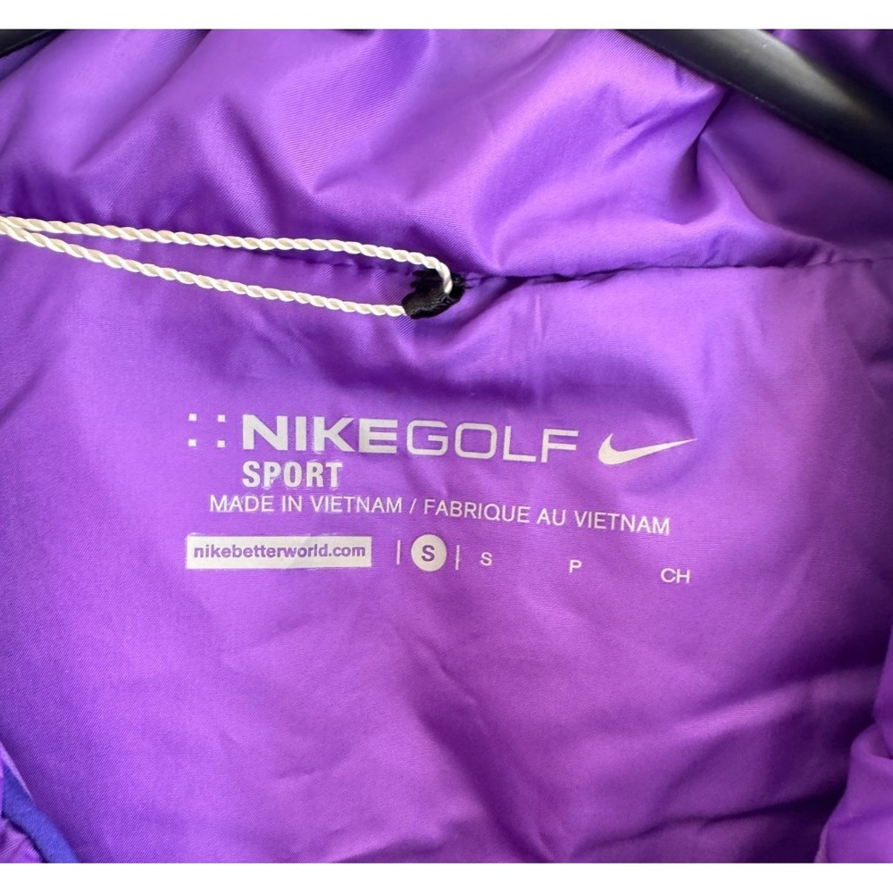 Nike Golf Sport Vest Patterned Purple Full Zip Women's Size Small 619787-560 NEW - Picture 2 of 7